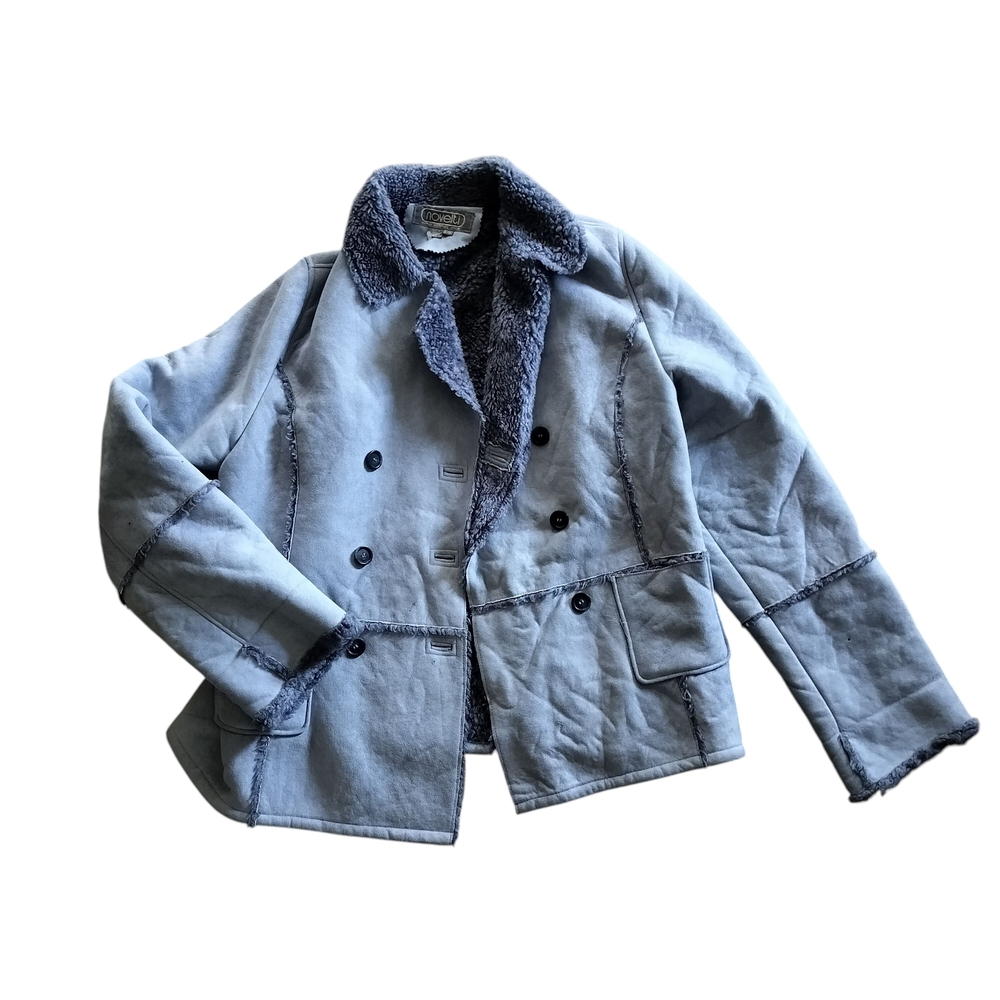 Stylish Light Blue Pea Coat for Women